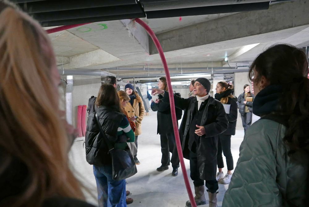 Visite du chantier de l’opération Versailles Providence, logements et bureaux en pierre de taille porteuse, de ELIET & LEHMANN architectes, avec l’architecte Laurent LEHMANN, le vendredi 13 janvier 2023