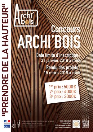 Affiche concours étudiant "concours bois" 